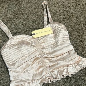 NWT b•o•g collective Pink‎ Satin Tank